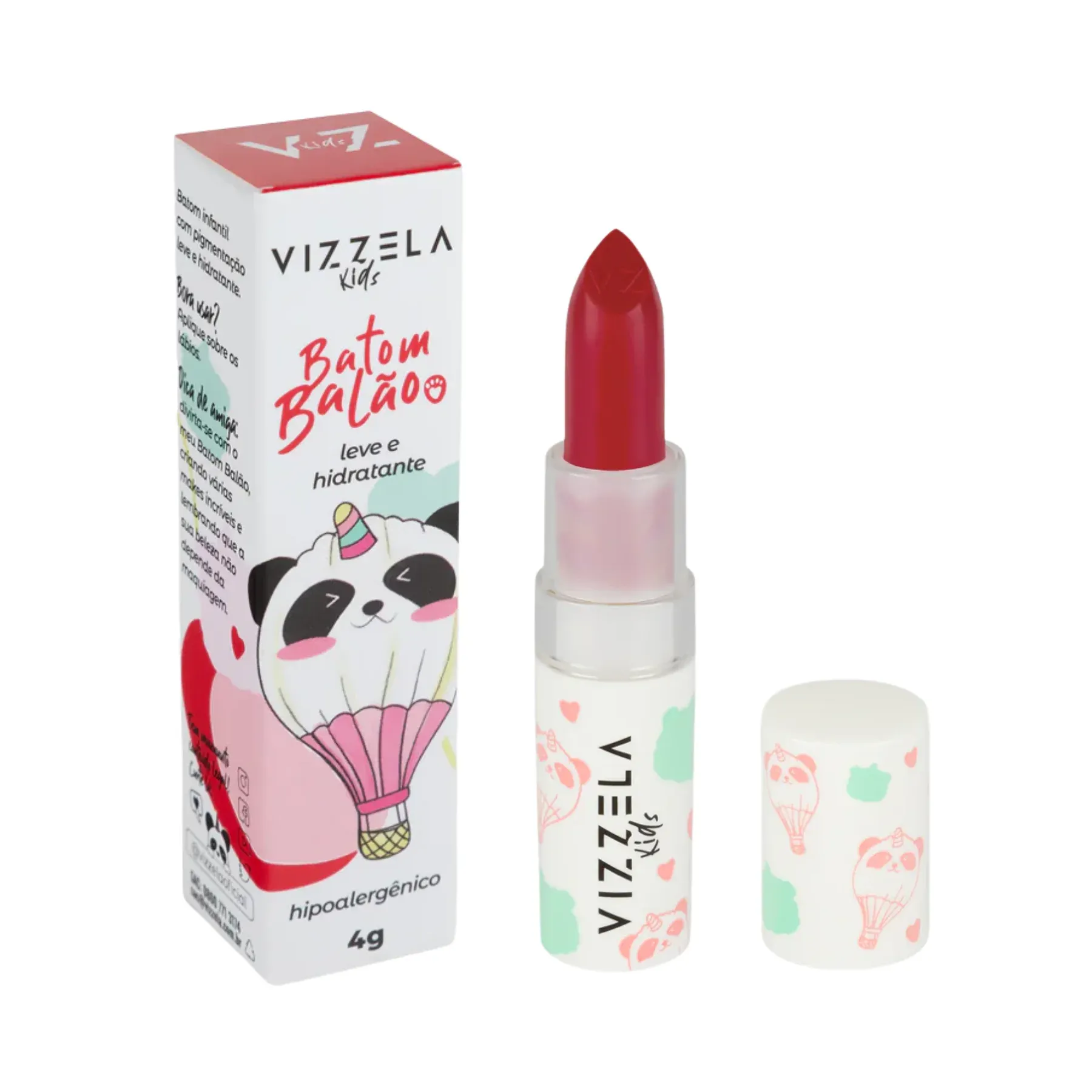 Batom Infantil Balão Vizzela Cor Flutua